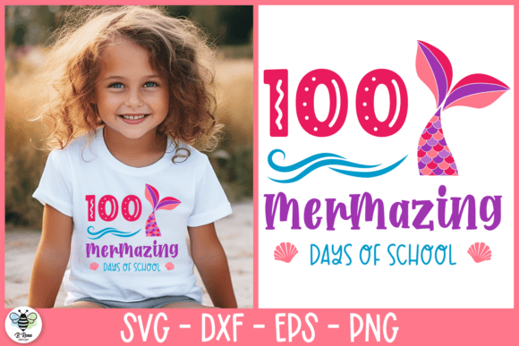 100 Mermazing Days SVG: Graphics for Crafts