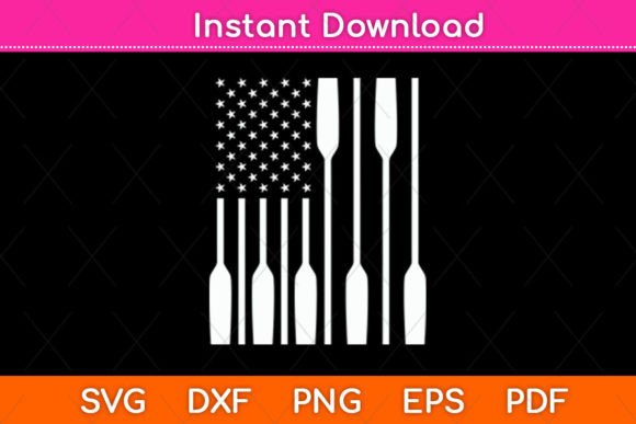 American Flag Rowing Paddle Lover Svg: Graphics for Crafts