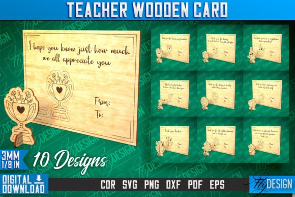 Crafts & Graphics: Teacher Wooden Card CNC