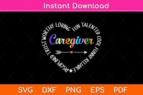 I Love My Caregiver Life SVG: Graphics for Crafts