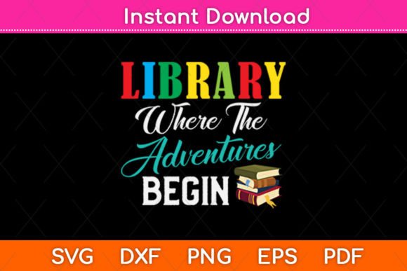 Library Adventures SVG for Crafts & Graphics