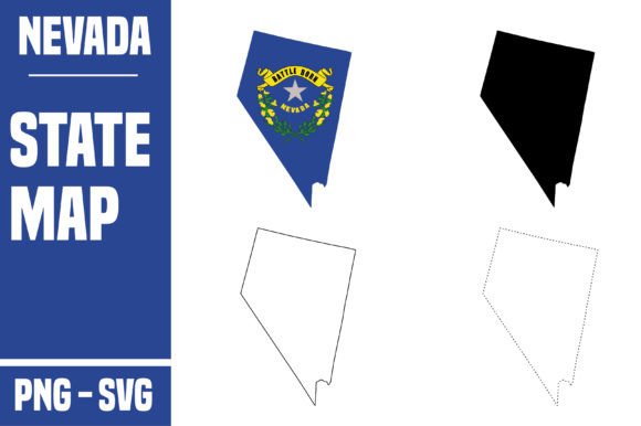 Nevada State Outline Map SVG: Graphics for Crafts
