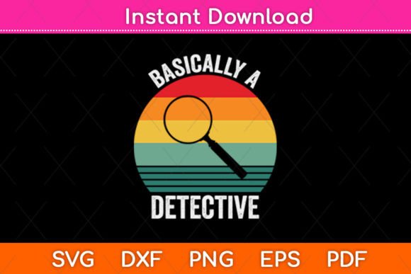 Retro Detective SVG for Crafts & Graphics