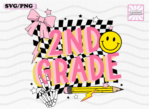 Retro School Girl Coquette Graphics for Crafts