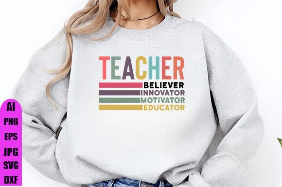 Retro Teacher Graphics for Crafts & Web