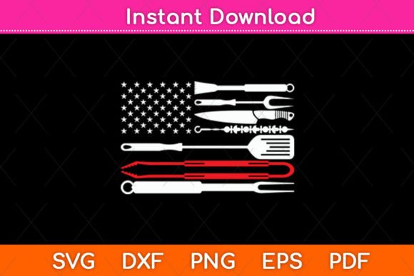 Review: Funny American Flag Grilling Tools SVG for Embroidery