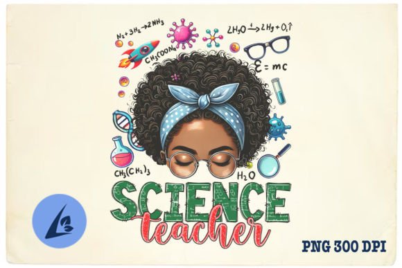 Review: Science Teacher Afro Messy Bun PNG for Embroidery