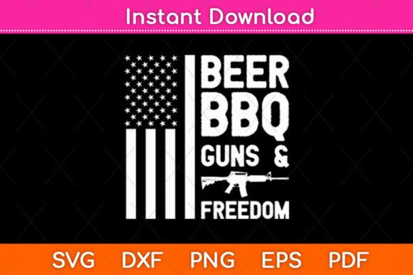 Reviewing the Beer BBQ Guns Freedom USA Flag SVG
