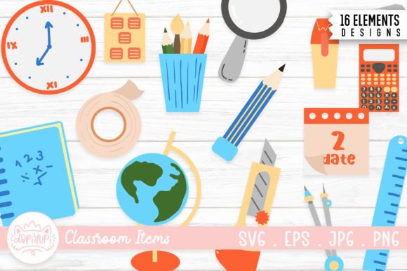 School Clipart Graphics for Crafts & Design