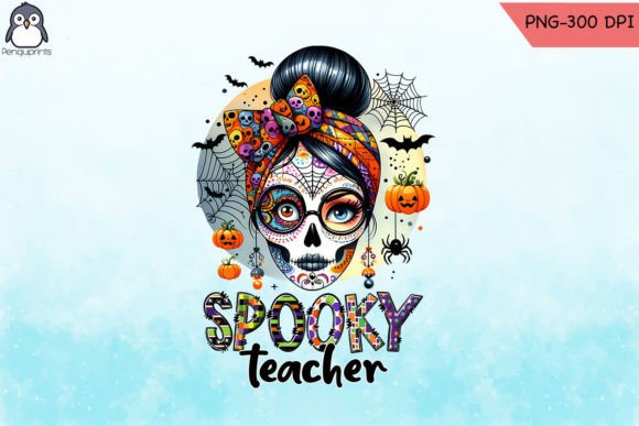 Spooky Teacher PNG: Graphics for Crafts