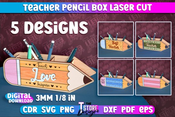 Teacher Pencil Box: Graphics for Crafts