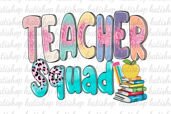 Teacher Squad Glitter Leopard Graphics for Crafts